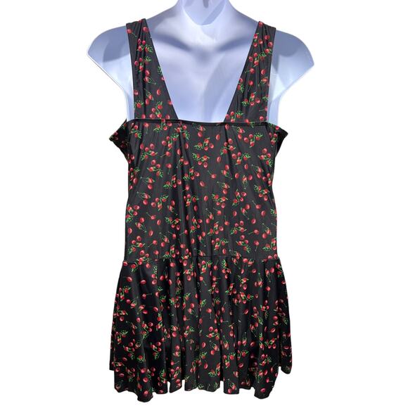Summer Mae 4XL Plus Size One Piece Swimsuit Black Cherry Skirt Short Modest NEW - Picture 2 of 12